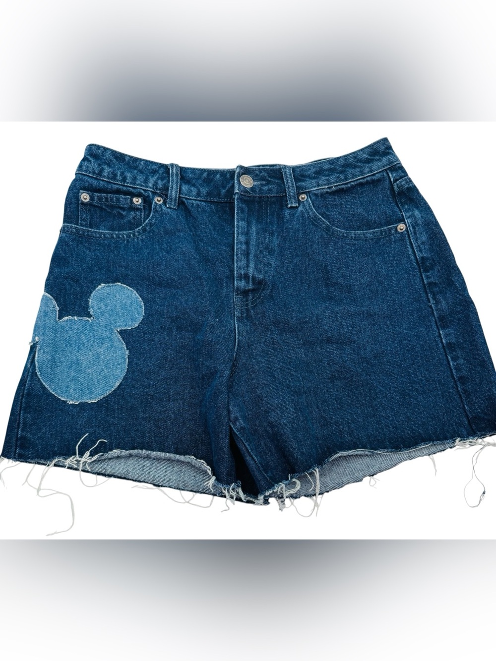 DISNEY - FOREVER 21 Blue Denim Jean Shorts, Women’s Size 27 Mickey Mouse